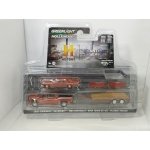 Greenlight 1:64 Counting Cars - Chevrolet Silverado High Country 2020 with Chevrolet Nova Yenko SC 427 1969 on Flatbed Trailer